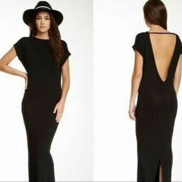 Young Fabulous & Broke Dresses & Skirts - YOUNG FABULOUS & BROKE (YFB) Jaxon Deep V-Neck Back Maxi Dress Black- Size Mediu